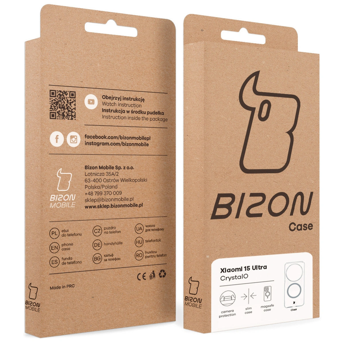 Kraftowe pudełko Bizon Case z dedykowaną etykietą do Xiaomi 15 Ultra